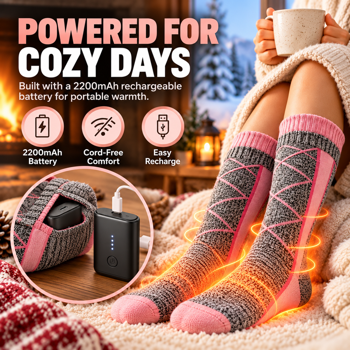 🔥 ThermoWarm™ Rechargeable Heated Socks – Say Goodbye to Cold Feet in Minutes