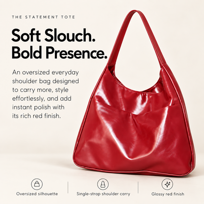 ✨ SlouchMuse™ Oversized Shoulder Bag – Effortless Style, Room for Everything