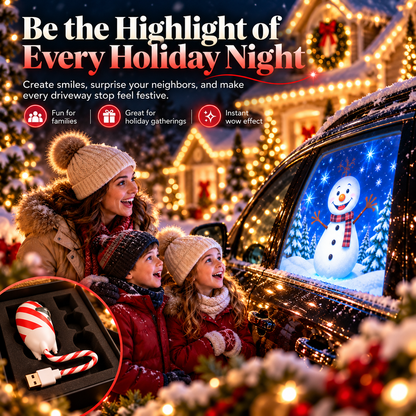 🎄Christmas Magic™ – USB Car Window Holiday Projection Light