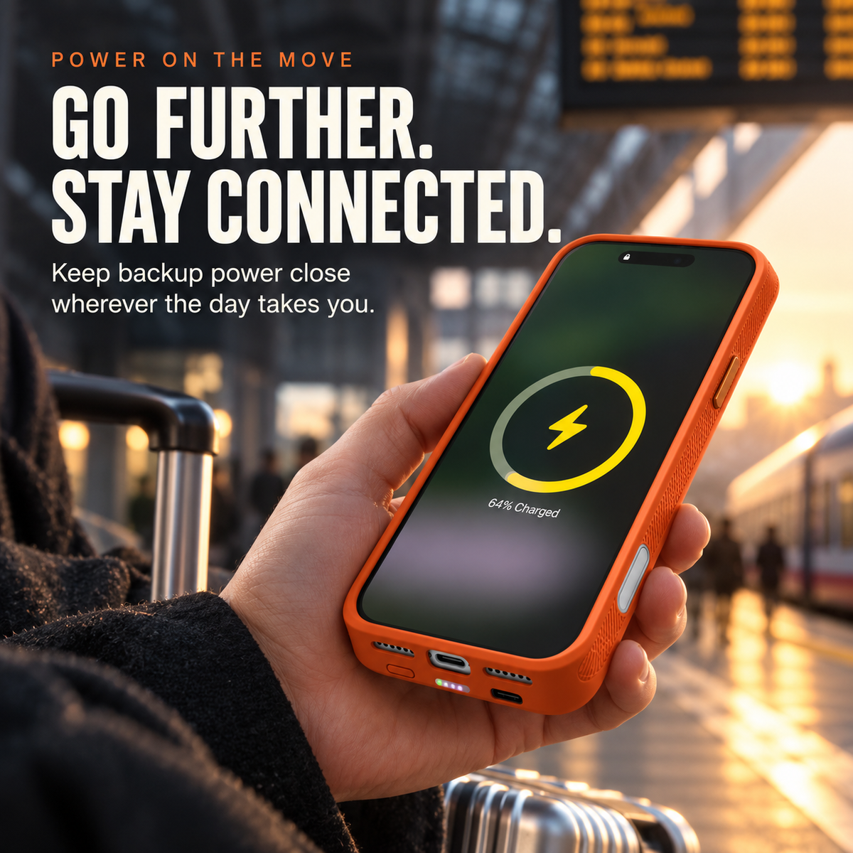 🔋 PowerShell™ Battery Phone Case – Built-In Backup Power & Everyday Protection