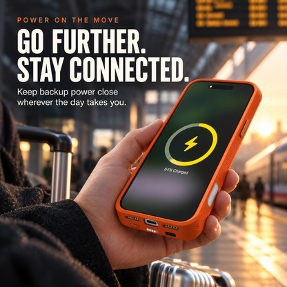 🔋 PowerShell™ Battery Phone Case – Built-In Backup Power & Everyday Protection
