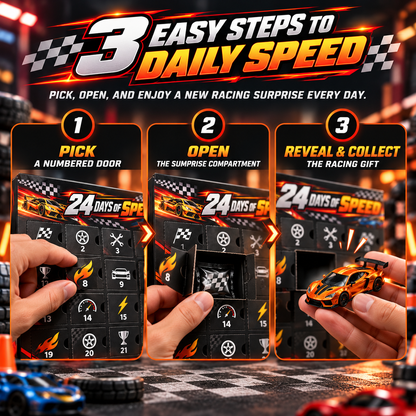 🏎️ RaceRush™ 24-Day Racing Advent Calendar – 24 Days of High-Speed Surprises