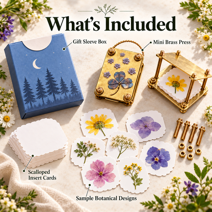 🌸 BloomKeeps™ Mini Flower Press Kit – Preserve Nature’s Beauty Forever