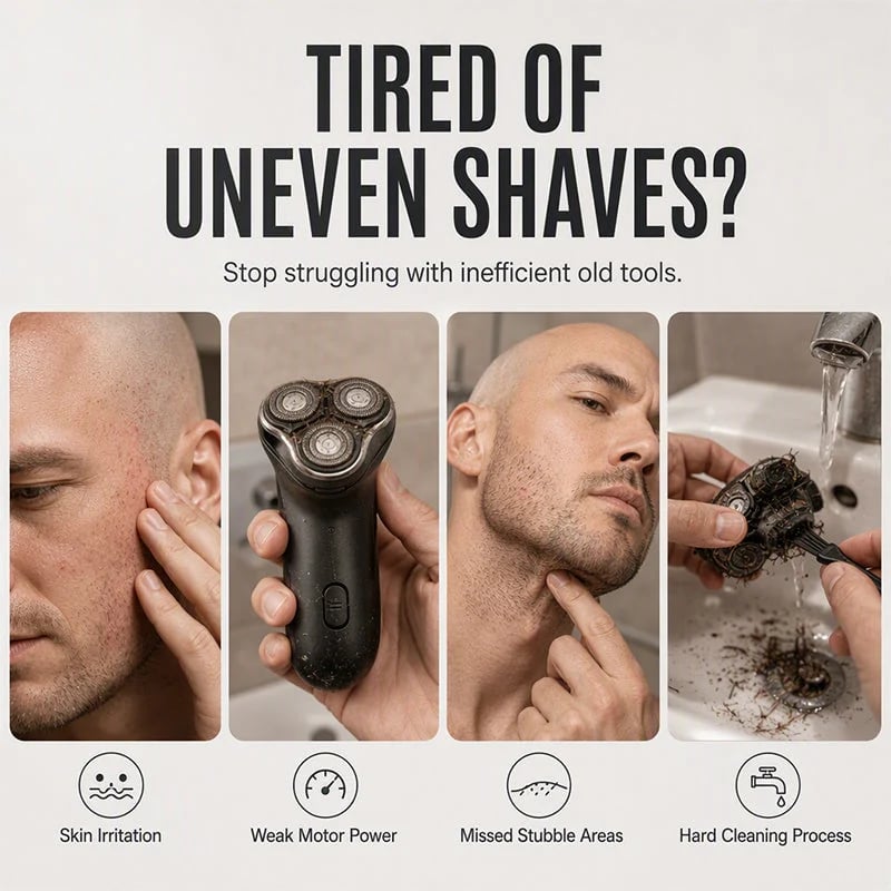 🔥 GroomX™ 2-in-1 Bald Head Shaver & Beard Trimmer – One Groomer, Total Control