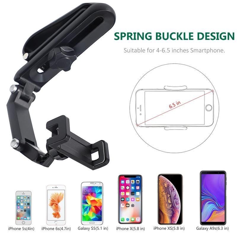 📱 1080° Visor Phone Holder – Rotate, Extend & Fold