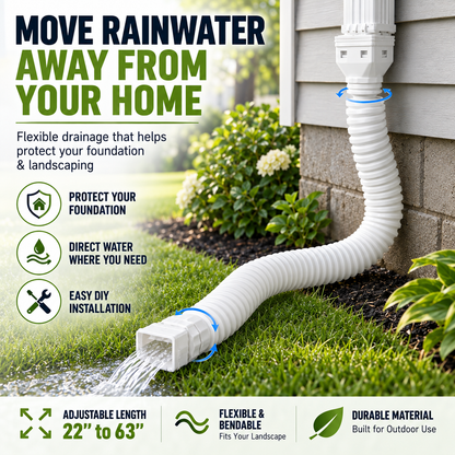 🏠 FoundationGuard™ Adjustable Downspout Extender – Redirect Rainwater Away from Your Home