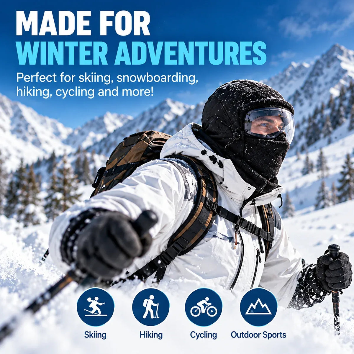 ❄️ WinterShield™ | 360° Full-Face Windproof Balaclava with Clear Eye Shield