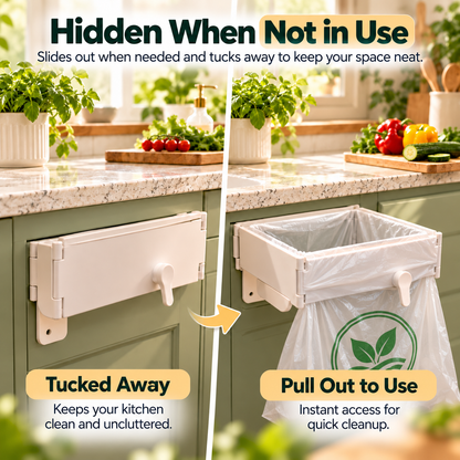 ✨ CleanNest™ Wall-Mounted Trash Bag Holder-Magnetic suction model（Includes 2 adhesive backings）