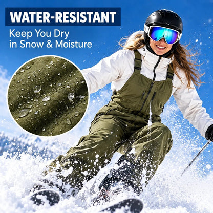 ❄️ Women's Waterproof Insulated Ski Bib Overalls — Warm & Lightweight 🎿