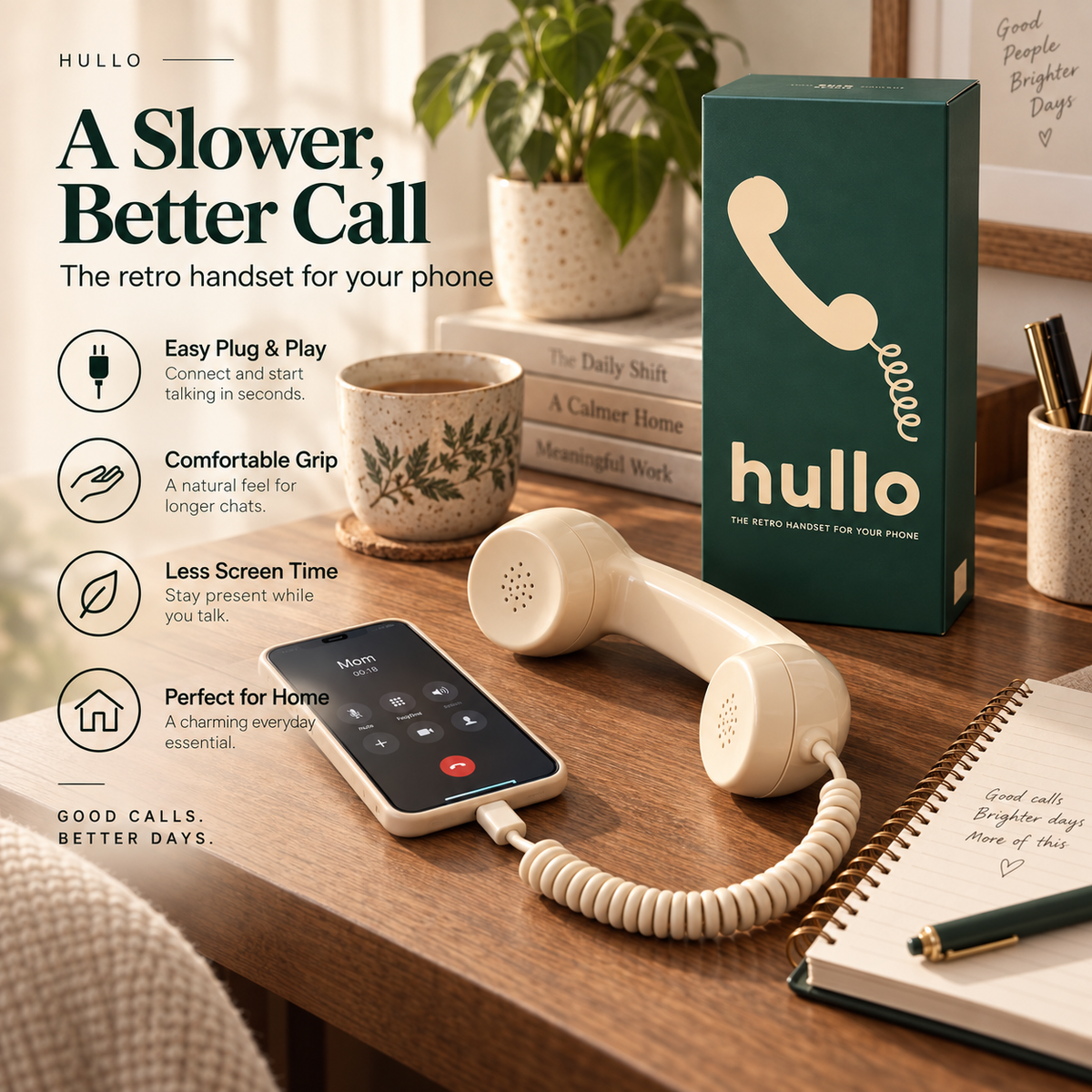 Hullo Retro Phone Handset – A Better Way to Talk