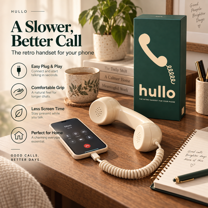 Hullo Retro Phone Handset – A Better Way to Talk