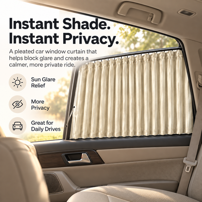 🚗 PrivacyTrack™ Magnetic Window Curtains – Slide, Shade & Relax