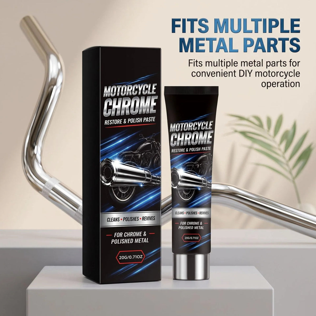 Motorcycle chrome metal polishing paste — product photo 5