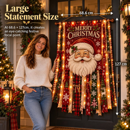 🎄✨ Christmas Glow Door Banner – Light-Up Holiday Welcome Decor for a Festive Entrance