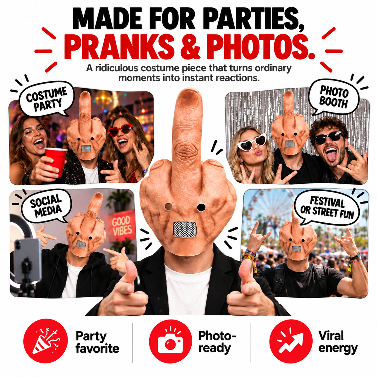 The Ultimate Laugh Mask™ – The Viral Prank Costume Mask That Turns Every Party Into a Comedy Show