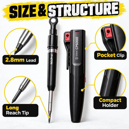 ✏️ Reusable Carpenter Pencil – FREE 10-Piece Lead Refill Kit