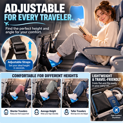 FlyEase™ Adjustable Airplane Footrest