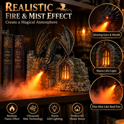 Dragon Castle Mist Humidifier ✨ Fantasy Desk Decor