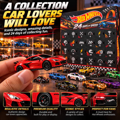 Hot Wheels 24 Days of Speed Advent Calendar – Christmas Countdown Gift for Car Lovers