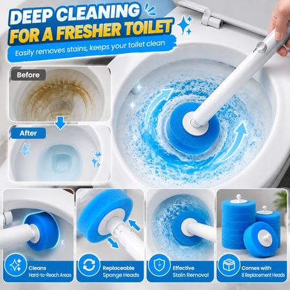 🚽 CleanNest™ Wall-Mounted Toilet Brush Set – 8 Refill Heads