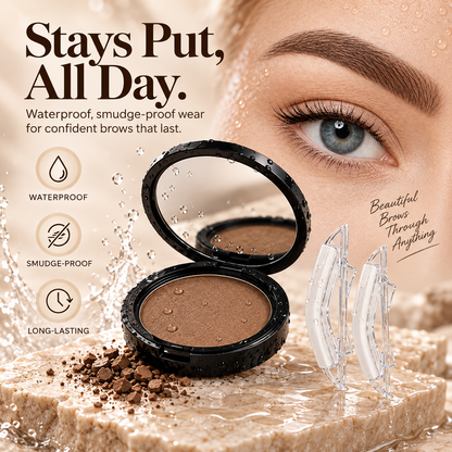 Waterproof Eyebrow Stamp & Shaping Kit – Natural Full Brow Powder