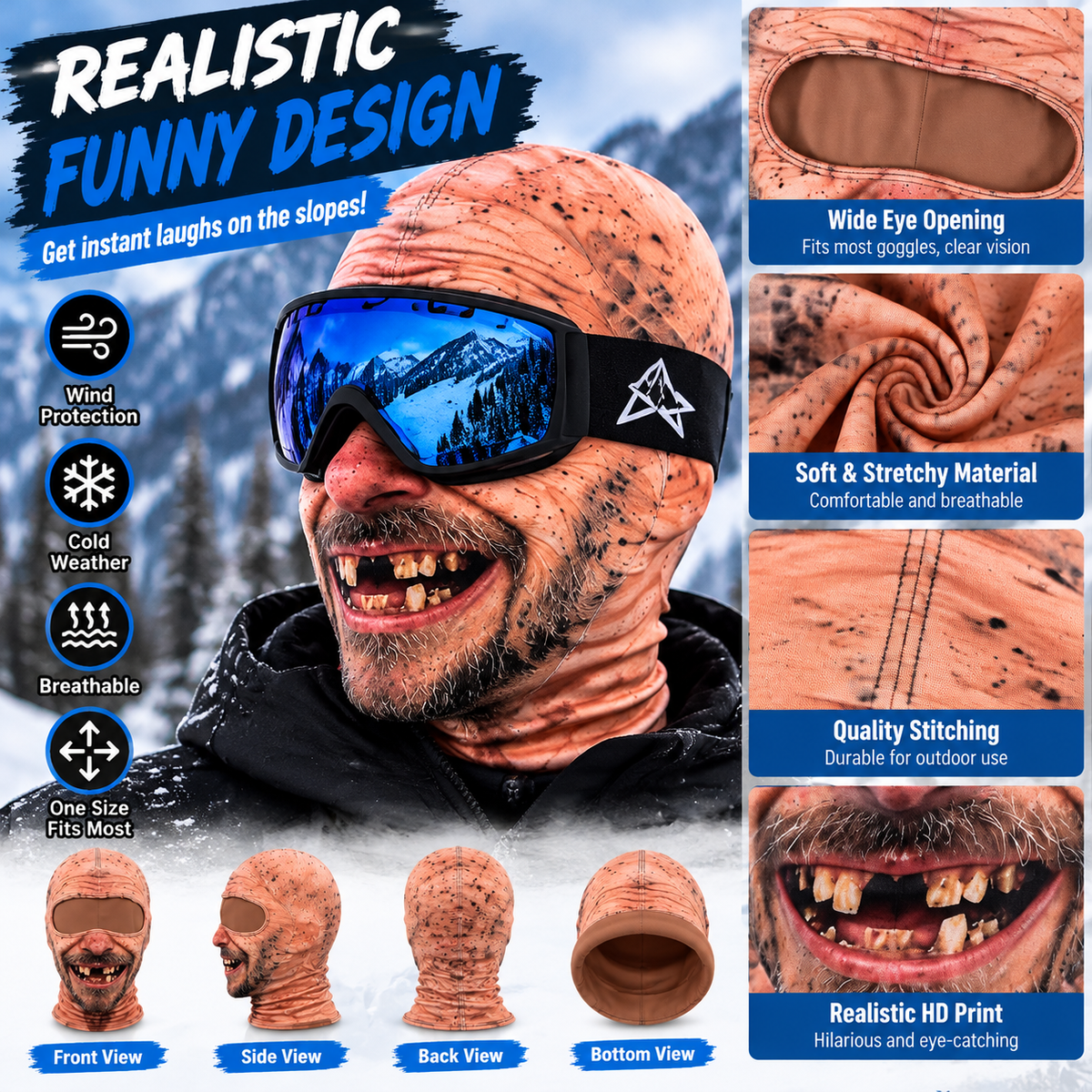 😂 Funny Ski Mask – The Ultimate Slope Prank!