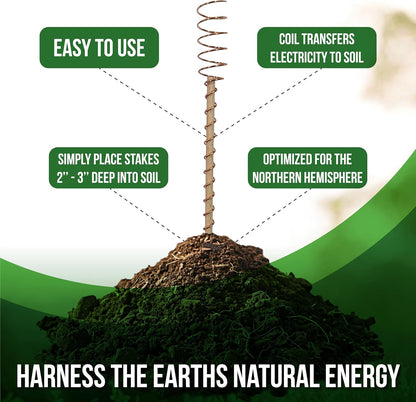 Electroculture Plant Stakes 8 Pack | Enhance Plant Growth with Natural Energy