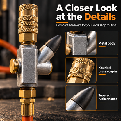 🔧 AirBlast Pro™ Inline Air Blow Gun – Quick-Release Cleaning Nozzle