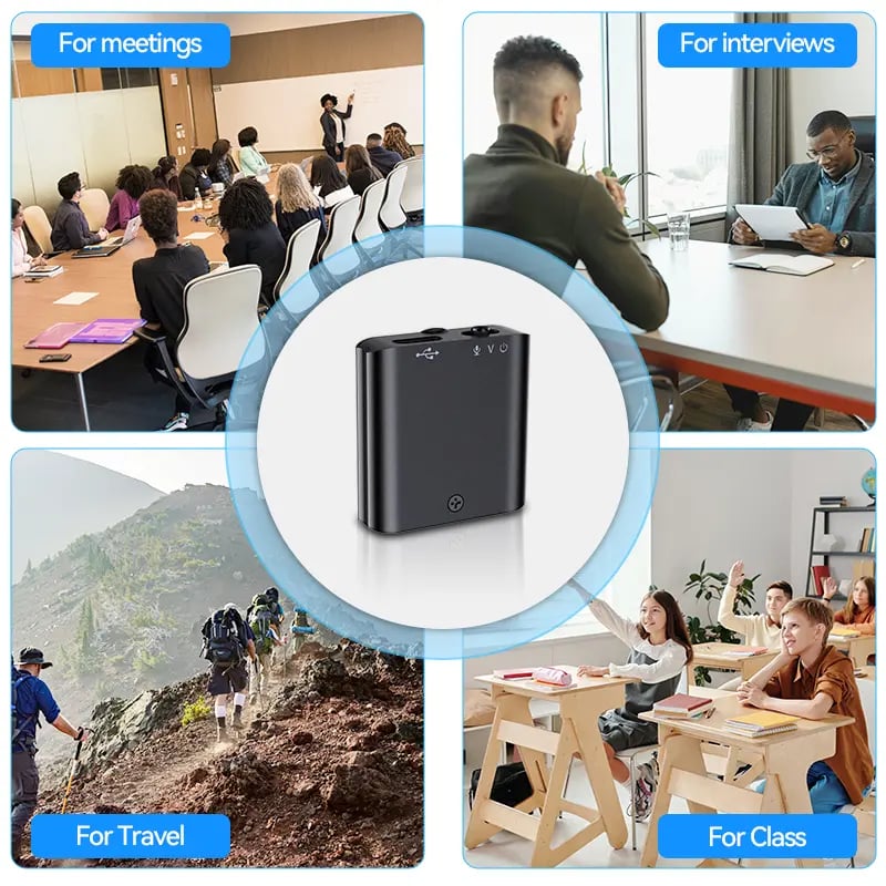 🎉 Mini Magnetic Voice Recorder One-Touch Recording