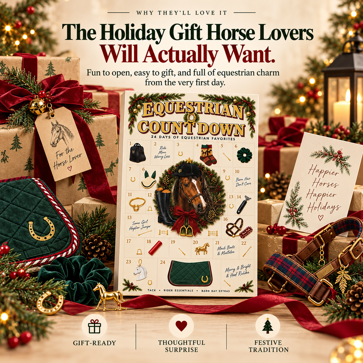 🐴 EquiJoy™ 24-Day Equestrian Advent Calendar A Magical Holiday Countdown For Horse Lovers