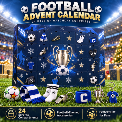 🏆 GoalRush™ Football Advent Calendar – Christmas Soccer Countdown Gift Box for Fans