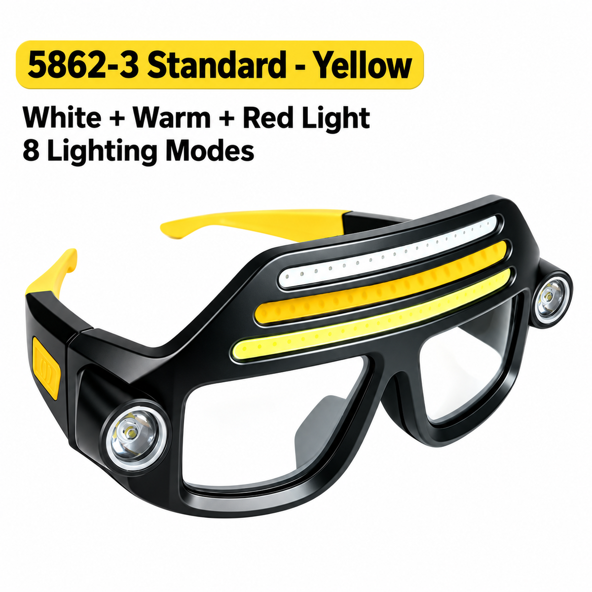 🔦 BrightSight™ Hands-Free LED Work Glasses – Wide Beam Lighting for Repairs, DIY & Night Work