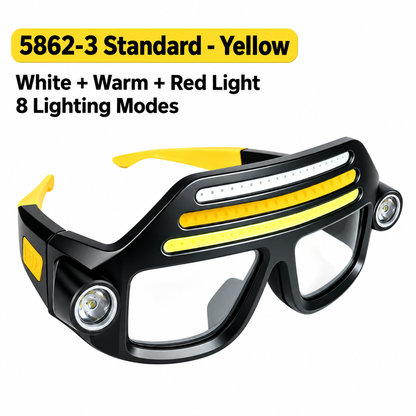 🔦 BrightSight™ Hands-Free LED Work Glasses – Wide Beam Lighting for Repairs, DIY & Night Work