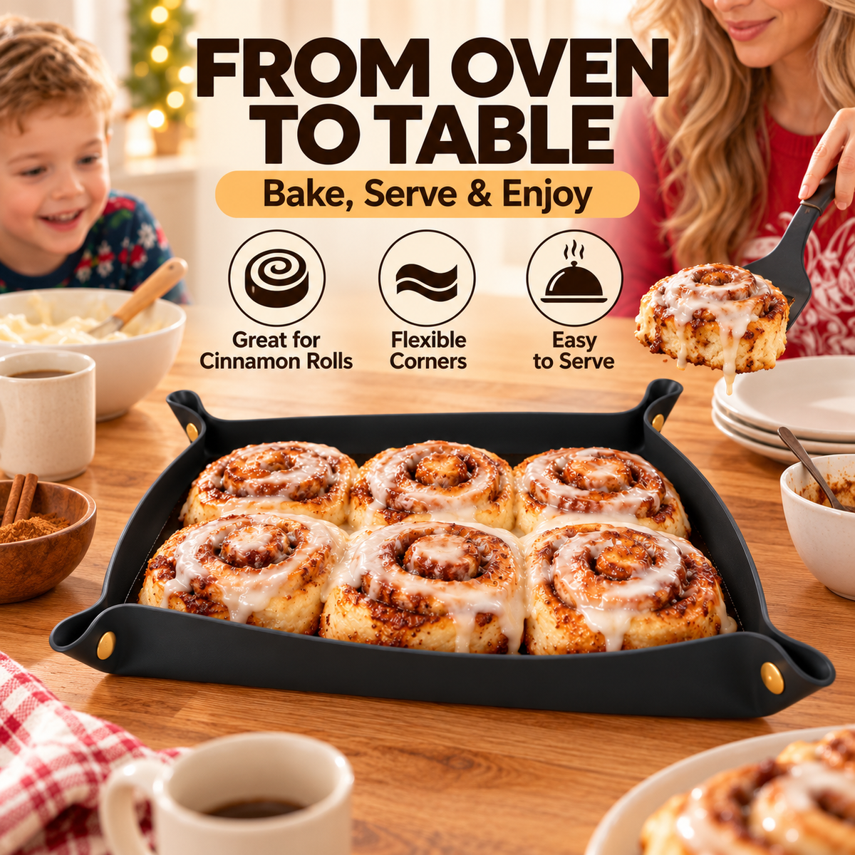 🍳 FlexiTray™ Non-Stick Food Prep Tray – Flexible, Reusable & Easy to Clean