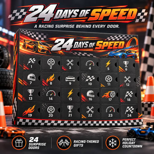 🏎️ RaceRush™ 24-Day Racing Advent Calendar – 24 Days of High-Speed Surprises