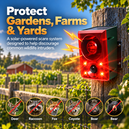 ☀️ SolarGuard™ 130dB Motion-Activated Animal Deterrent Alarm 🚨