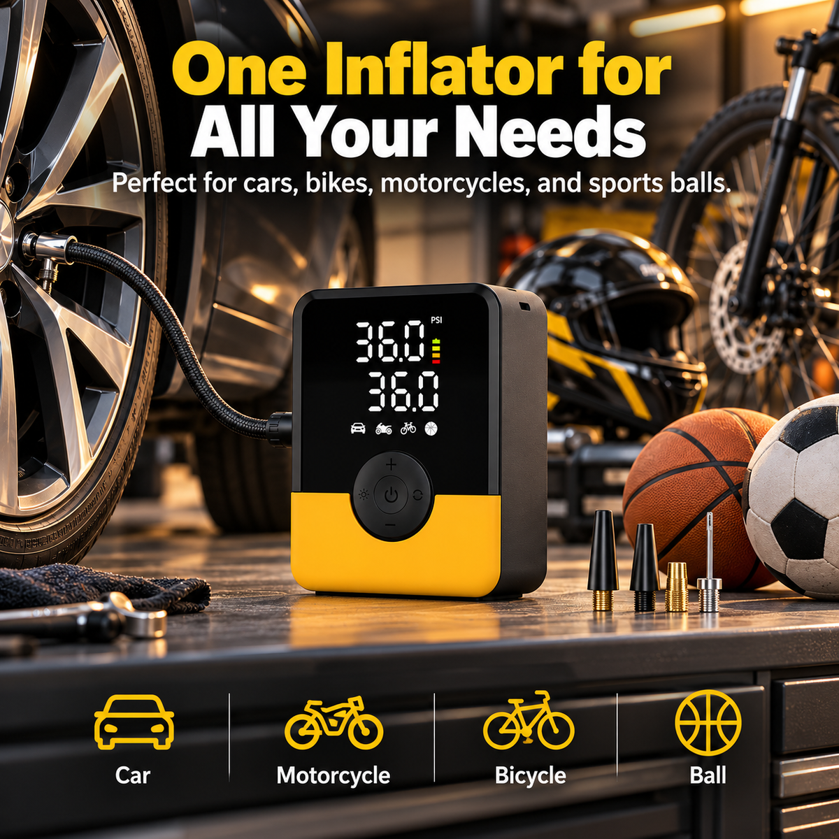 🚗 TireBoost™ Cordless Tire Inflator – Emergency Air Power on the Go