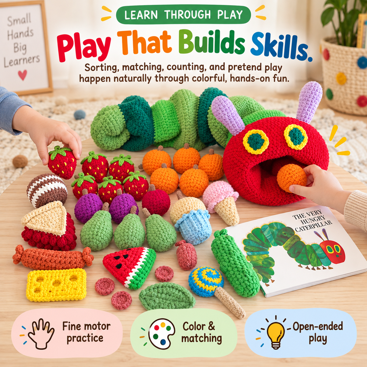 Feed & Fun™ Caterpillar Crochet Toy Set ⭐⭐⭐⭐⭐