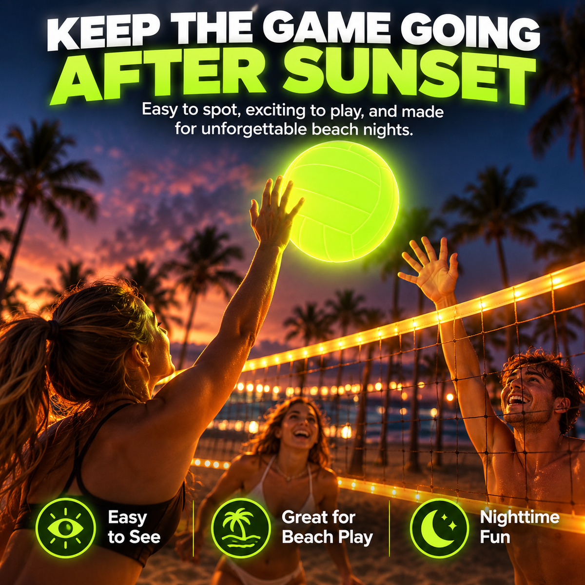 🔥 GlowSpike™ Light-Up Volleyball – Keep the Game Going After Dark