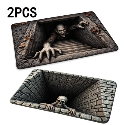 🎃 50% OFF | Halloween 3D Horror Door Mat – Spooky Skull & Monster Rug for Porch, Entryway & Haunted House Decor