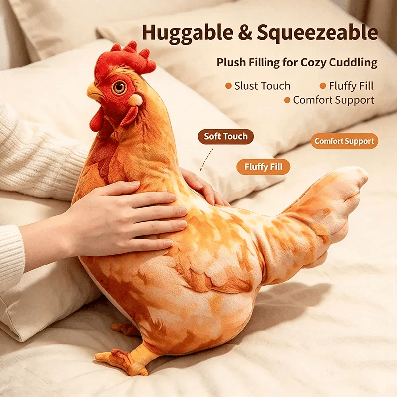 🐔 Cozy Chicken Plush Pillow