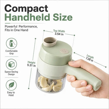🔥2026 HOT SALE-4-in-1 Handheld Electric Food Chopper & Slicer