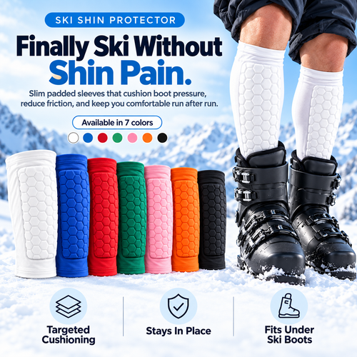 ❄️AlpineShield™ Ski Boot Shin Pads – Low-Profile Cushioning for Comfortable Runs