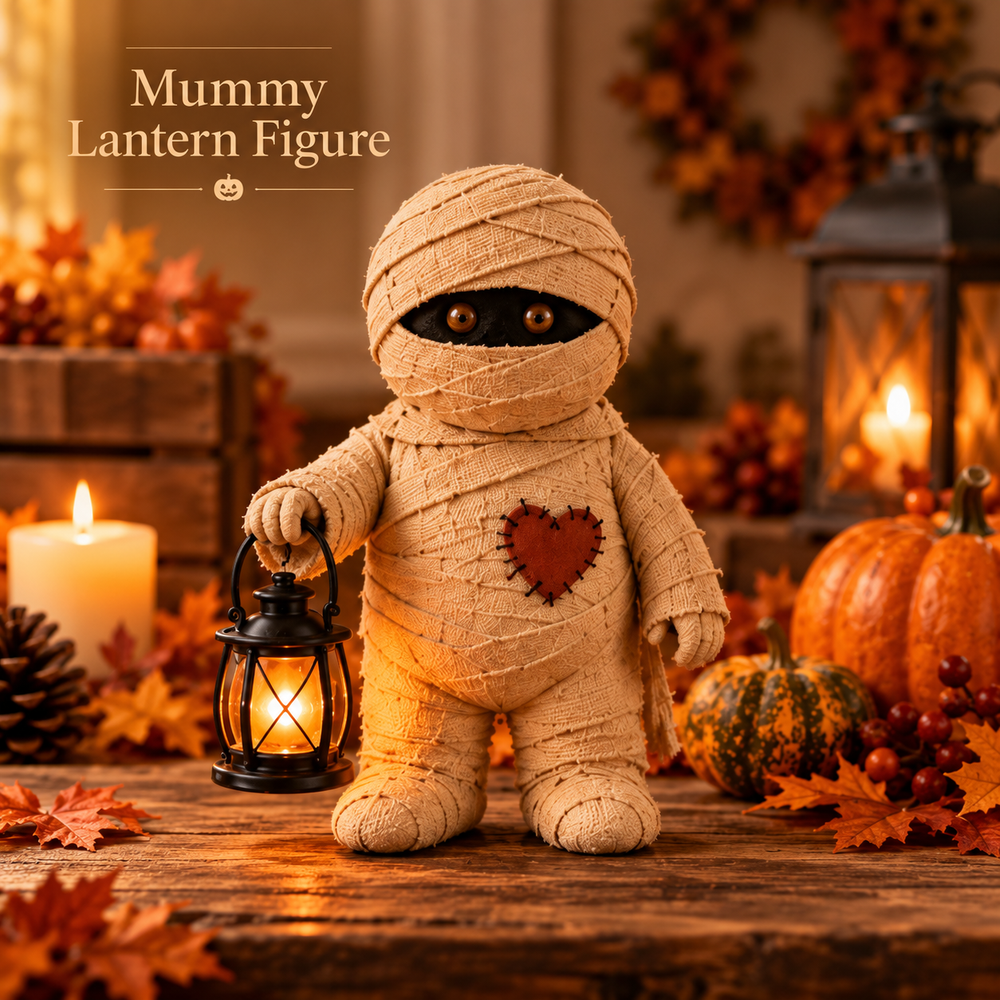 Mummy Halloween lantern figurine