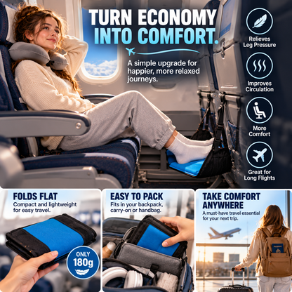 FlyEase™ Adjustable Airplane Footrest