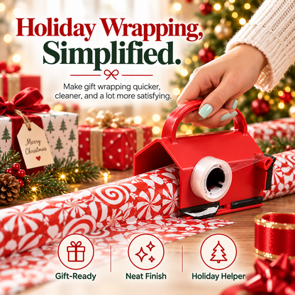 Handheld Wrapping Paper Cutter – Sliding Gift Wrap Cutting Tool