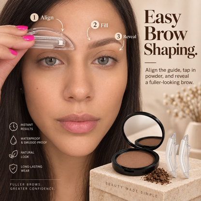 Waterproof Eyebrow Stamp & Shaping Kit – Natural Full Brow Powder