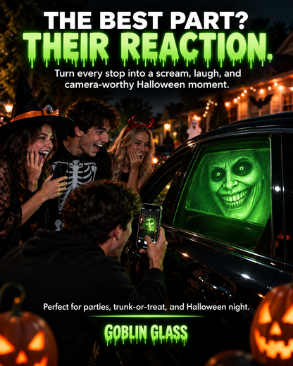 Goblin Glass Halloween Car Projector – USB Window Scare Light