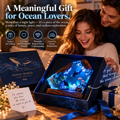 OceanGlow™ Handcrafted Resin Ocean Art Lamp