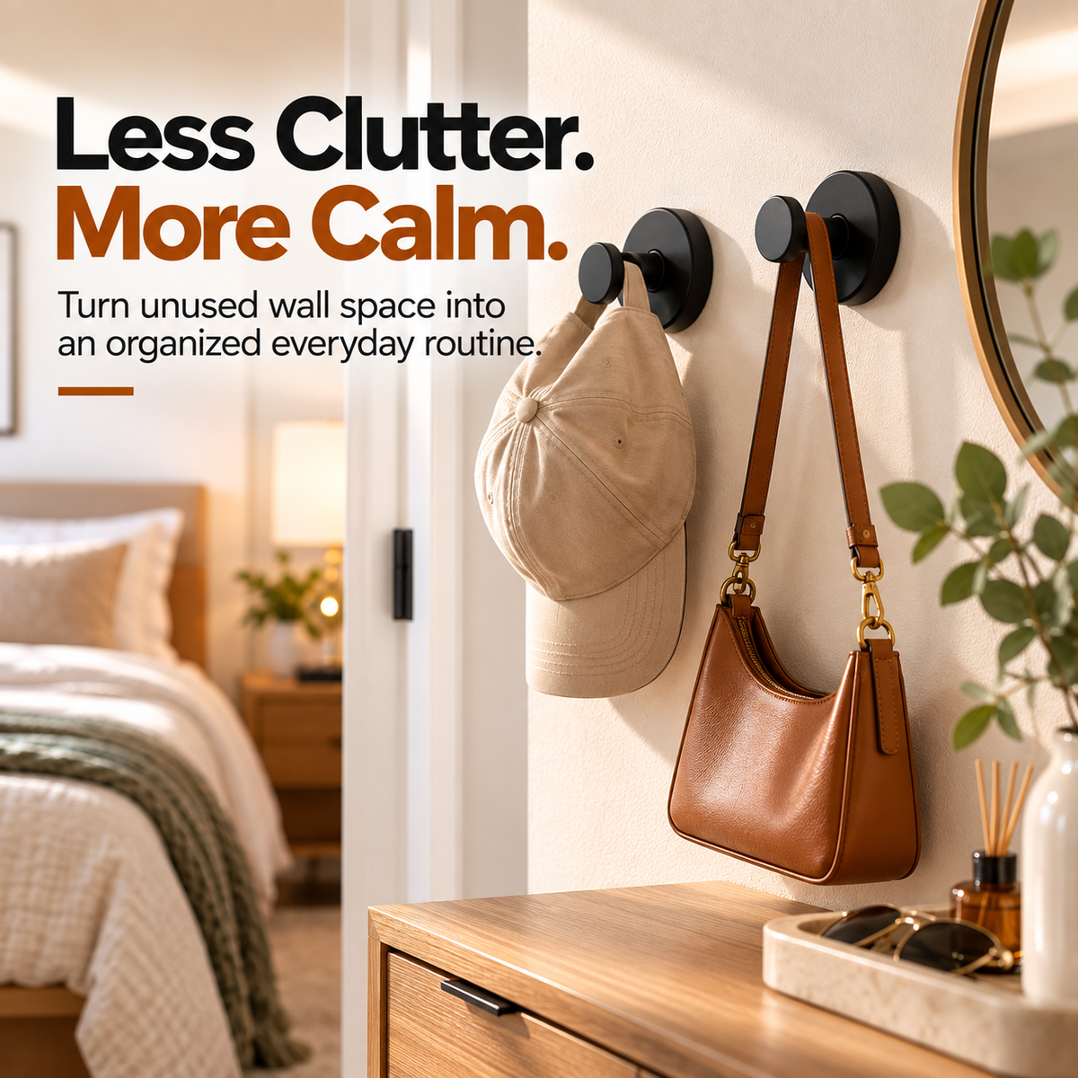 Minimalist Wall Hooks – Modern Wall-Mounted Storage Hooks for Home Organization